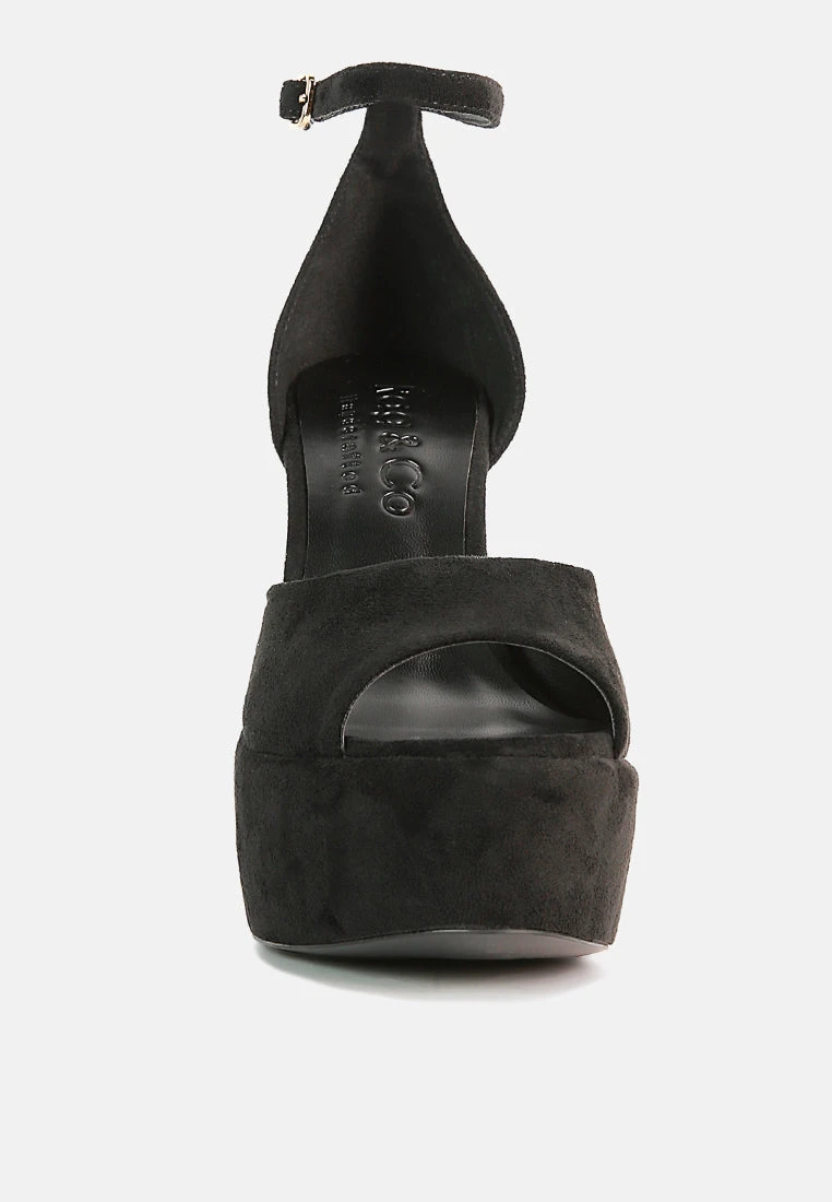 BEATY Black Rhinestones High Block Heeled Sandals 6 BEATY Black Rhinestones High Block Heeled Sandals - Image 4