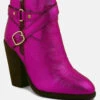 CAT-TRACK Fuchsia Metallic Leather Ankle Boots -Rag & Co 3 b20be2a1 62f8 4e1d beec 6dbfb0b90d43