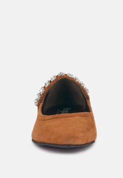 ASSISI Tan Fine Suede Mary Jane Ballet Flats 10 ASSISI Tan Fine Suede Mary Jane Ballet Flats -Rag & Co ASSISIFineSuedeMaryJaneBalletBlats RCSH3269 Tan 5