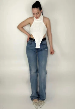 ASTRE Pearl Embellished Shimmer Mules In Silver -Rag & Co ASTRE RCSH3110 SILVER