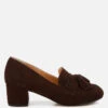 Aloha Tassels Detail Genuine Suede Loafers