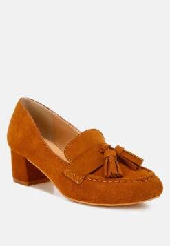Aloha Tassels Detail Genuine Suede Loafers 18 Aloha Tassels Detail Genuine Suede Loafers -Rag & Co Aloha Tassels Detail Suede Loafers RCSH5132 TAN 6