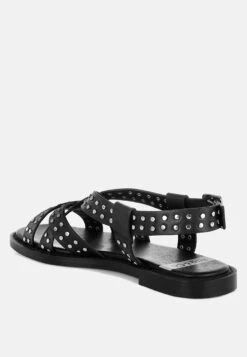 Anemone Studded Flat Gladiator Sandals 19 Anemone Studded Flat Gladiator Sandals -Rag & Co AnemoneStuddedFlatGladiatorSandalsRCSH5593 3