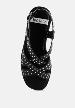 Anemone Studded Flat Gladiator Sandals 20 Anemone Studded Flat Gladiator Sandals -Rag & Co AnemoneStuddedFlatGladiatorSandalsRCSH5593 6