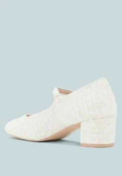 Antara Tweed Mary Jane Sandals 15 Antara Tweed Mary Jane Sandals -Rag & Co Antara Tweed Mary Jane Sandals RCSH5133 WHITE 5 c1da831c 4d8c 48e5 b971 c20de61e0941