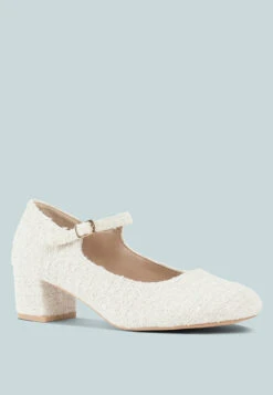 Antara Tweed Mary Jane Sandals 14 Antara Tweed Mary Jane Sandals -Rag & Co Antara Tweed Mary Jane Sandals RCSH5133 WHITE 6 39639cb6 d5d3 450d a620 dba5c4147286