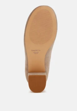 Astra Block Heel Genuine Suede Loafers -Rag & Co AstraBlockHeelSuedeLoafersRCSH5190 5