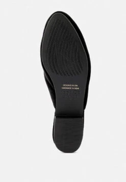 BATISTE Black Velvet Handcrafted Mules 15 BATISTE Black Velvet Handcrafted Mules -Rag & Co BATISTEBlackVelvetHandcraftedMules RCSH3124 Black 8