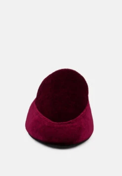 BATISTE Burgundy Velvet Handcrafted Mules 11 BATISTE Burgundy Velvet Handcrafted Mules -Rag & Co BATISTEBurgundyVelvetHandcraftedMules RCSH3124 Burgundy 5