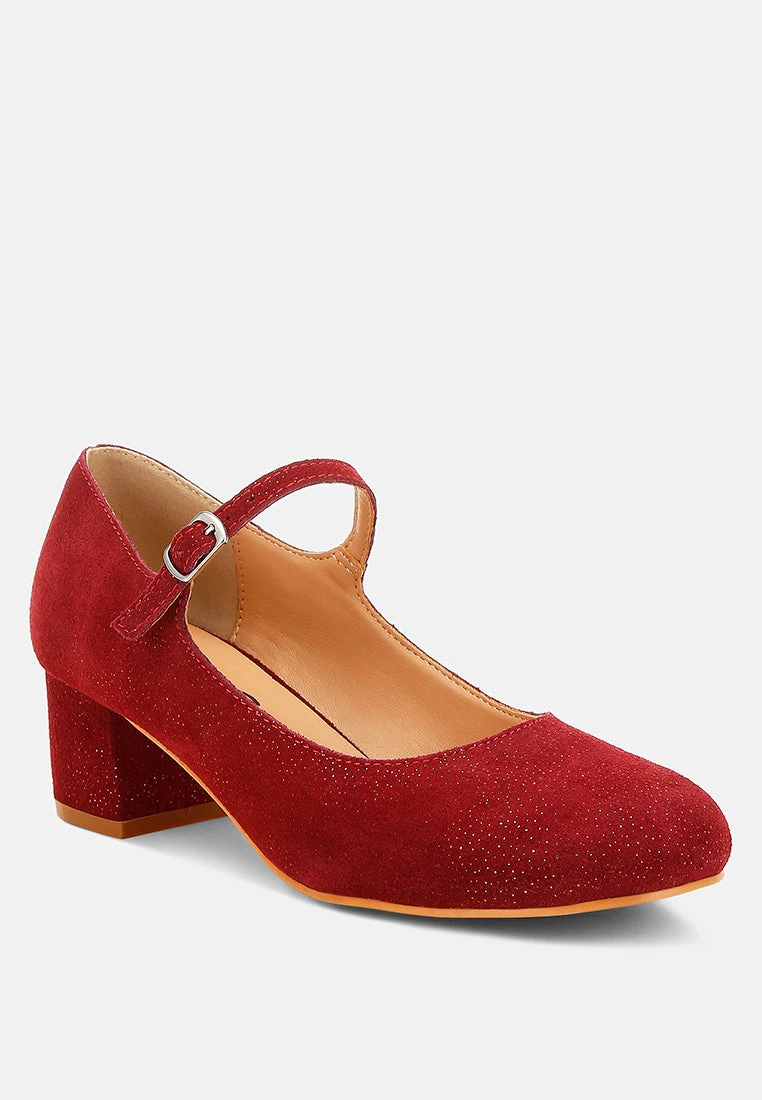 Bettola Shimmer Suede Mary Jane Sandals 4 Bettola Shimmer Suede Mary Jane Sandals - Image 2