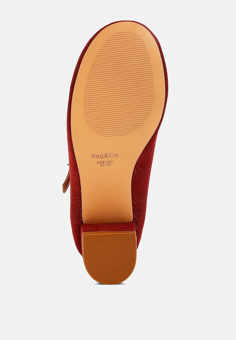 Bettola Shimmer Suede Mary Jane Sandals 7 Bettola Shimmer Suede Mary Jane Sandals - Image 5