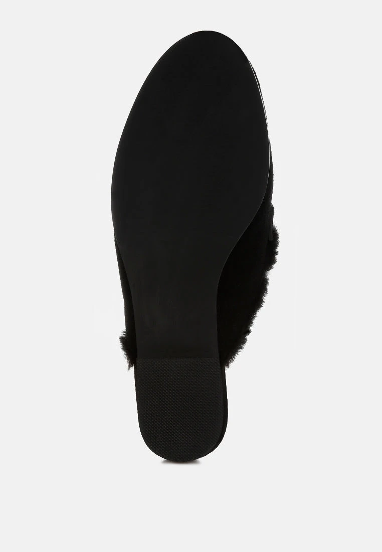 Bosnia Real Suede Leather & Faux Fur Slip On Mules 12 Bosnia Real Suede Leather & Faux Fur Slip On Mules - Image 10