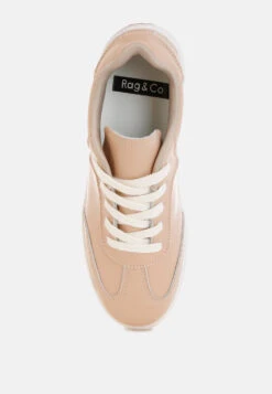 Bostonia Real Leather Casual Sneakers -Rag & Co Bostonia Real Leather Casual Sneakers RCSH5553 BEIGE 3