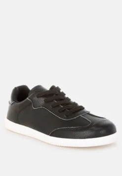 Bostonia Real Leather Casual Sneakers -Rag & Co Bostonia Real Leather Casual Sneakers RCSH5553 BLACK 2