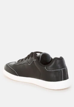 Bostonia Real Leather Casual Sneakers -Rag & Co Bostonia Real Leather Casual Sneakers RCSH5553 BLACK 3
