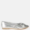 Bromelia Metallic Pleather Bow Ballerinas -Rag & Co Bromelia Metallic Pleather Bow Ballerinas RCSH4969 6