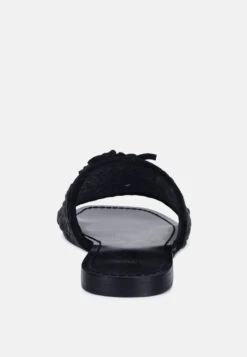 CEDAR Handwoven Natural Black Tassel Flats 12 CEDAR Handwoven Natural Black Tassel Flats -Rag & Co CEDARHandwovenNaturalBlackTasselFlats RCSH2950 Black 6