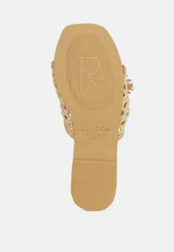 CEDAR Handwoven Natural Latte Tassel Flats 13 CEDAR Handwoven Natural Latte Tassel Flats -Rag & Co CEDARHandwovenNaturalLatteTasselFlats RCSH2950 Latte 10