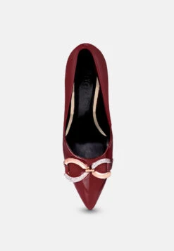 COCKTAIL Buckle Embellished Stiletto Pump Shoes In Burgundy 13 COCKTAIL Buckle Embellished Stiletto Pump Shoes In Burgundy -Rag & Co COCKTAILDiamanteStilettoPumpShoesinBurgundy RCH3868Burgundy 7 71eddbce dead 4927 92c4 9891be21c0ca