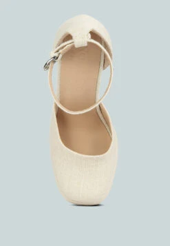 COSETTE Diamante Embellished Ankle Strap High Block Heel Sandals In Off White 16 COSETTE Diamante Embellished Ankle Strap High Block Heel Sandals In Off White -Rag & Co COSETTEDiamanteEmbellishedAnkleStrapHighBlockHeelSandalsinOffWhite RCSH4185OffWhite 2