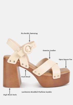 CRISTINA Cross Strap Embellished Heels In Beige -Rag & Co CRISTINACrossStrapEmbellishedHeelsinBeigeRCSH4210Beige 10