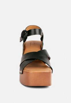 CRISTINA Cross Strap Embellished Heels In Black -Rag & Co CRISTINACrossStrapEmbellishedHeelsinBlackRCSH4210Black 4