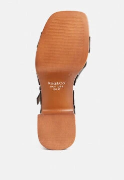 CRISTINA Cross Strap Embellished Heels In Black -Rag & Co CRISTINACrossStrapEmbellishedHeelsinBlackRCSH4210Black 8