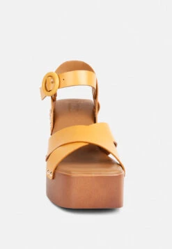 CRISTINA Cross Strap Embellished Heels In Light Tan 14 CRISTINA Cross Strap Embellished Heels In Light Tan -Rag & Co CRISTINACrossStrapEmbellishedHeelsinLightTanRCSH4210Tan 5