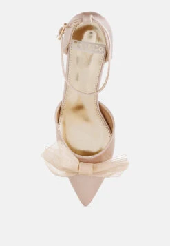 Cadell Bow Detail Satin Sandals -Rag & Co Cadell Bow Detail Satin Sandals RCSH5114 BEIGE 2 0e7c2ac8 2b6f 42a8 855f ddfb01c45bb6