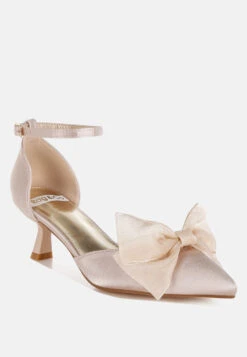 Cadell Bow Detail Satin Sandals -Rag & Co Cadell Bow Detail Satin Sandals RCSH5114 BEIGE 8 7c00697d 8746 4061 b509 b5c2d791cddc