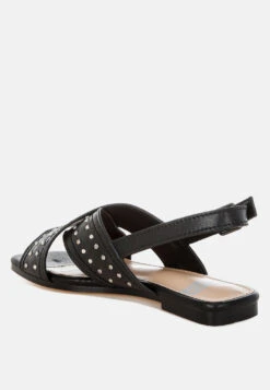 Calluna Stud Embellished Buckled Flats 19 Calluna Stud Embellished Buckled Flats -Rag & Co Calluna Stud Embellished Buckled Flats RCSH5592 5