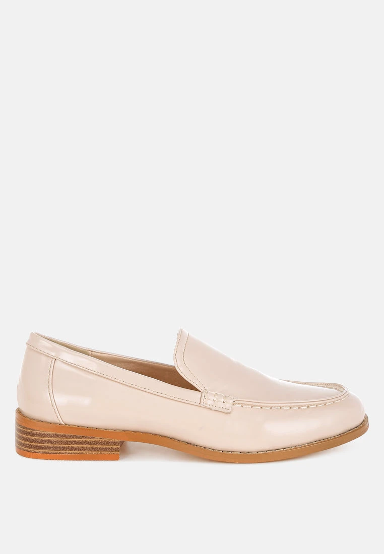Corleone Pleather Stacked Heel Loafers 8 Corleone Pleather Stacked Heel Loafers - Image 6