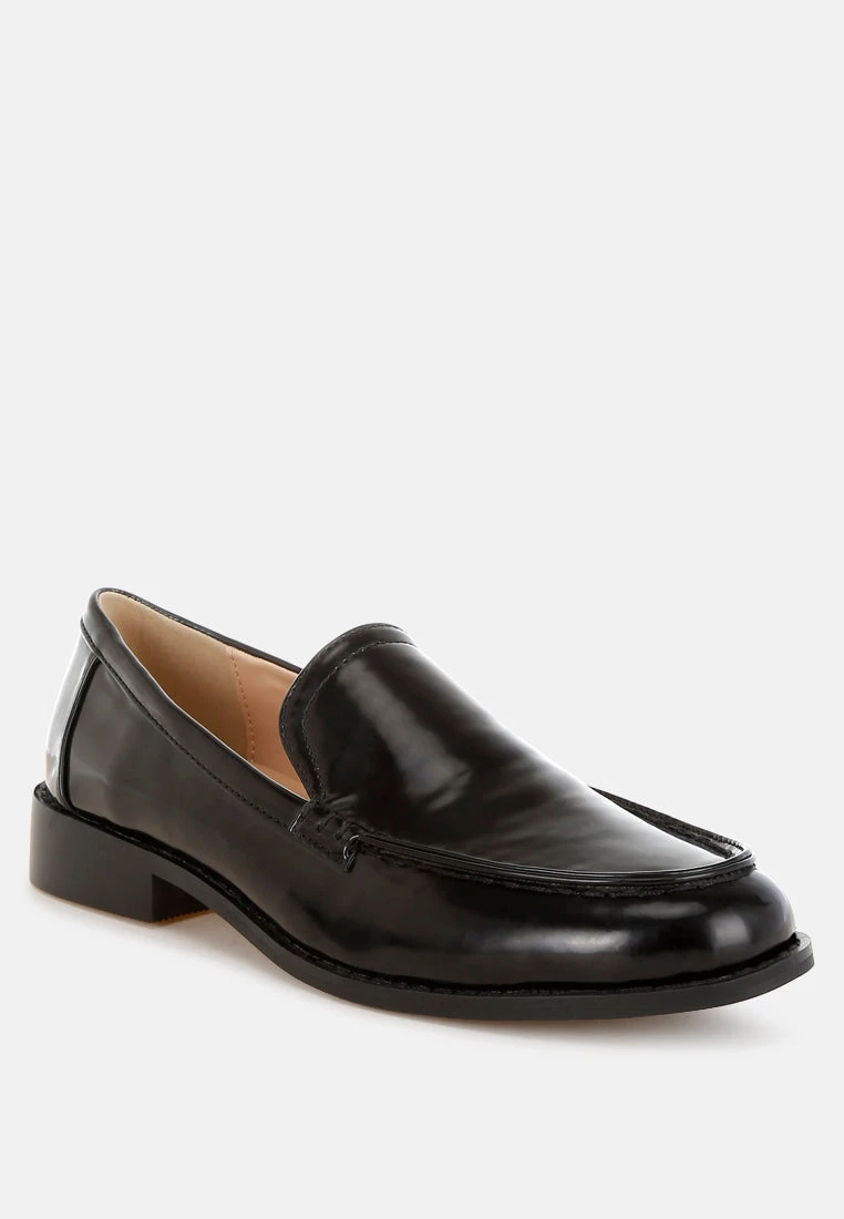 Corleone Pleather Stacked Heel Loafers 21 Corleone Pleather Stacked Heel Loafers - Image 19