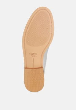 Corleone Pleather Stacked Heel Loafers 26 Corleone Pleather Stacked Heel Loafers -Rag & Co Corleone Pleather Stacked Heel Loafers RCSH5607 SILVER 7