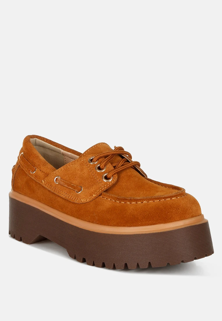 Cuckatoos Chunky Real Suede Leather Oxford Loafers 4 Cuckatoos Chunky Real Suede Leather Oxford Loafers - Image 2