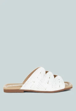 Daisy Doe Raffia Square Toe Flats -Rag & Co Daisy Doe Raffia Square Toe Flats RCSH5615 WHITE 6