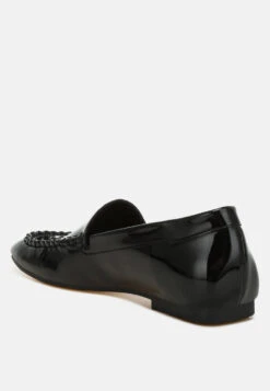 Dama Patent Pleather Loafers 21 Dama Patent Pleather Loafers -Rag & Co Dama Patent Pleather Loafers RCSH5121 BLACK 9