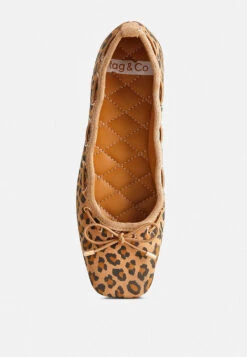Darlow Drawstring Bow Ballerinas 26 Darlow Drawstring Bow Ballerinas -Rag & Co Darlow Leopard Drawstring Bow Ballerinas RCSH4836 leopard 1