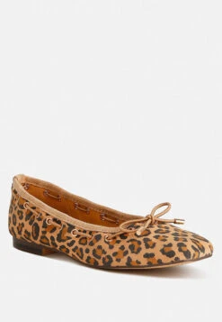 Darlow Drawstring Bow Ballerinas 24 Darlow Drawstring Bow Ballerinas -Rag & Co Darlow Leopard Drawstring Bow Ballerinas RCSH4836 leopard 8