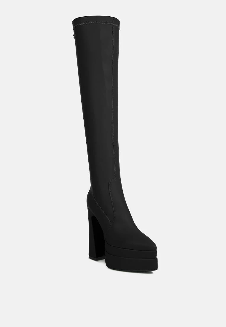 CYBER-PUNK High Platform Long Boots In Black 3 CYBER-PUNK High Platform Long Boots In Black