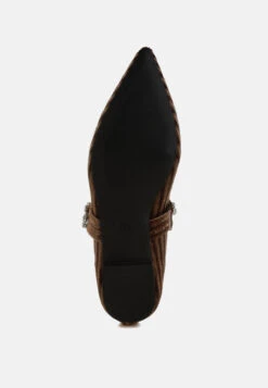 Dresden Diamante Brooch Velvet Ballerinas -Rag & Co DresdenDiamanteBroochVelvetBallerinasRCSH5303BROWN 3 4510c307 62a1 4c91 aa30 60285f2dc2d9