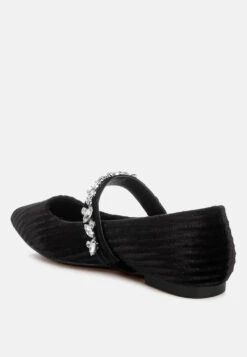 Dresden Diamante Brooch Velvet Ballerinas -Rag & Co Dresden Diamante Brooch Velvet Ballerinas RCSH5303 BLACK 8 8995834c 09fb 49a4 b1fa dfb717f21ae2