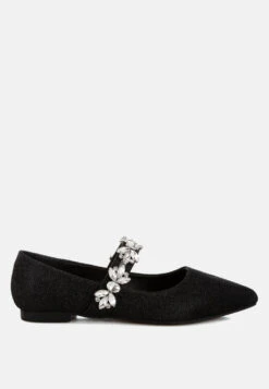 Flavia Diamante Brooch Glitter Ballerinas 37 Flavia Diamante Brooch Glitter Ballerinas -Rag & Co Flavia Diamante Brooch Glitter Ballerinas RCSH5302 BLACK 5 f925c112 b560 4640 b313 770af90f5f9c