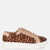 Flippin Studded Leopard Print Chunky Sneakers -Rag & Co FlippinStuddedLeopardPrintChunkySneakersRCSH5636BEIGE 5
