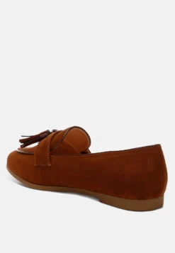 Folklore Micro Suede Tassel Loafers -Rag & Co Folklore Micro Suede Tassel Loafers RCSH4940 brown 6