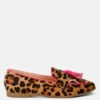 Folklore Micro Suede Tassel Loafers -Rag & Co Folklore Micro Suede Tassel Loafers RCSH4940 leopard 2
