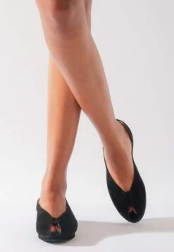 GRETCHEN Black Slingback Flat Sandals -Rag & Co GRETCHENBlackSlingbackFlatSandals RCSH2032 Black 11