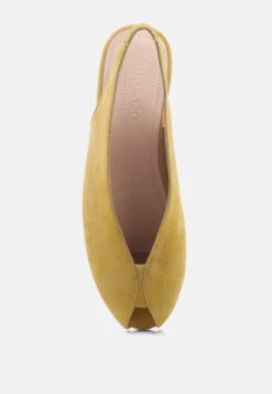 GRETCHEN Mustard Slingback Flat Sandals -Rag & Co GRETCHENMustardSlingbackFlatSandals RCSH2032 Mustard 7