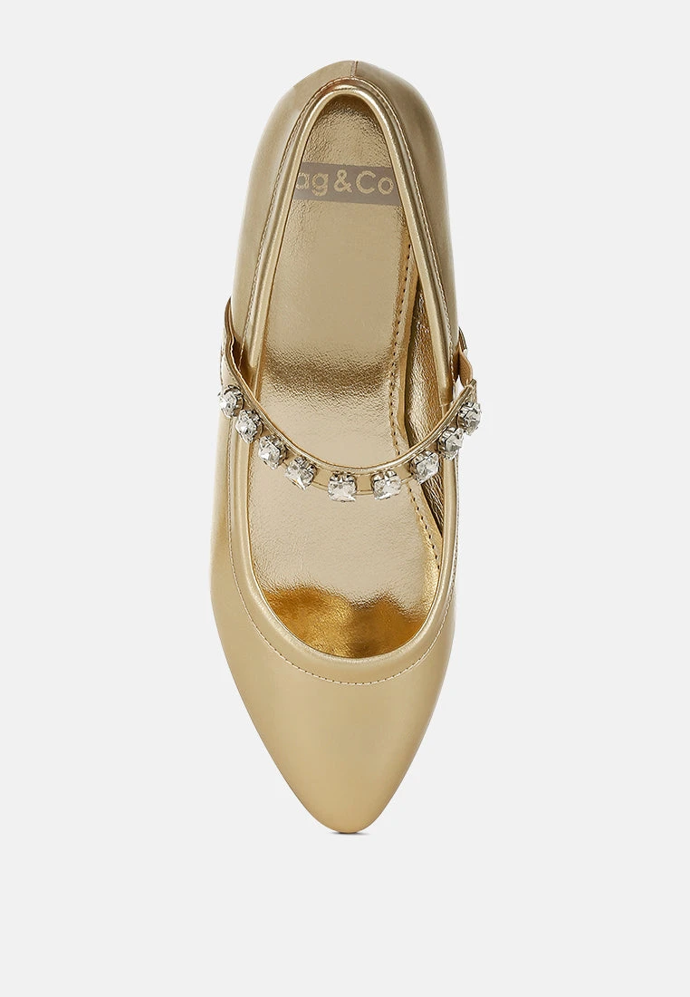 Gloxinia Metallic Mary Jane Ballerinas 6 Gloxinia Metallic Mary Jane Ballerinas - Image 4