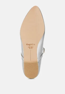 Gloxinia Metallic Mary Jane Ballerinas 31 Gloxinia Metallic Mary Jane Ballerinas -Rag & Co Gloxinia Metallic Mary Jane Ballerinas RCSH4970 SILVER 5